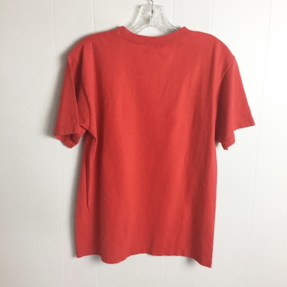 Vintage Batman The Dark Knight Red Tee Shirt Size L Boys or Small Womens - Picture 2 of 2